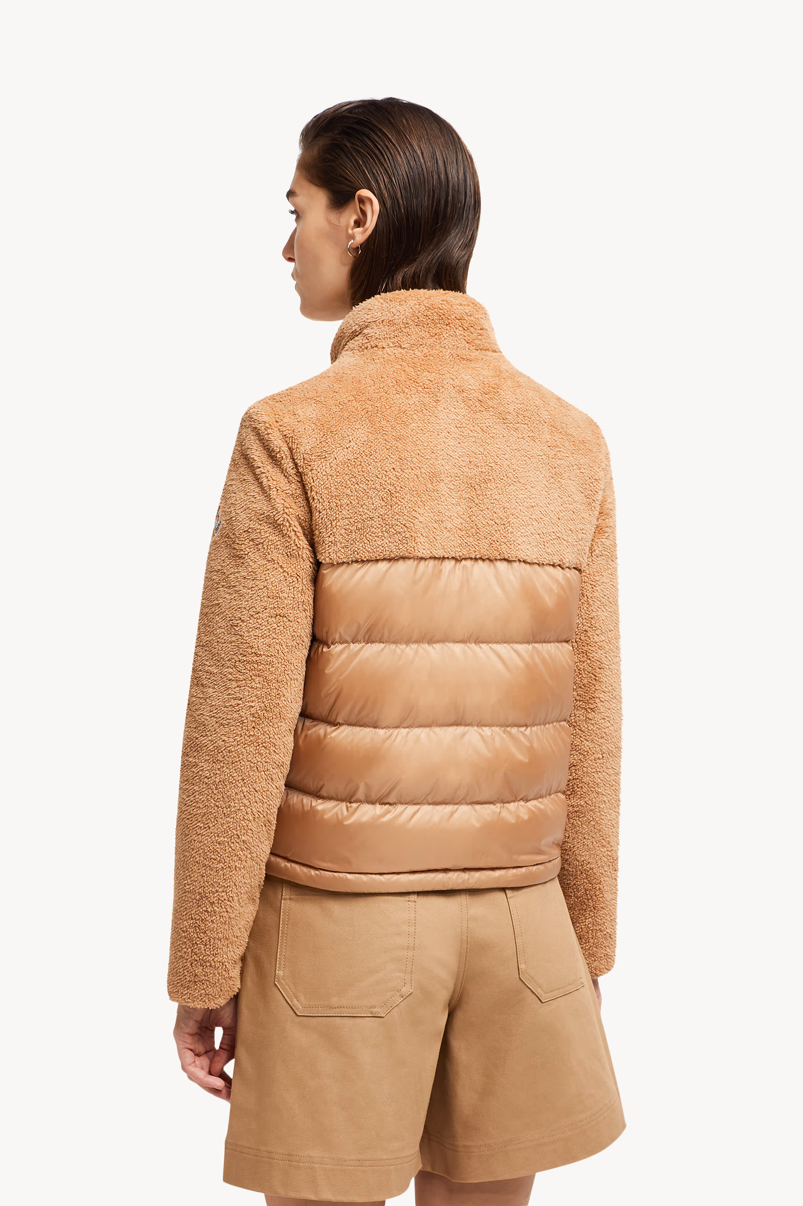 Plumífero corto efecto peluche Polignac Mujer Beige Camel Moncler 5